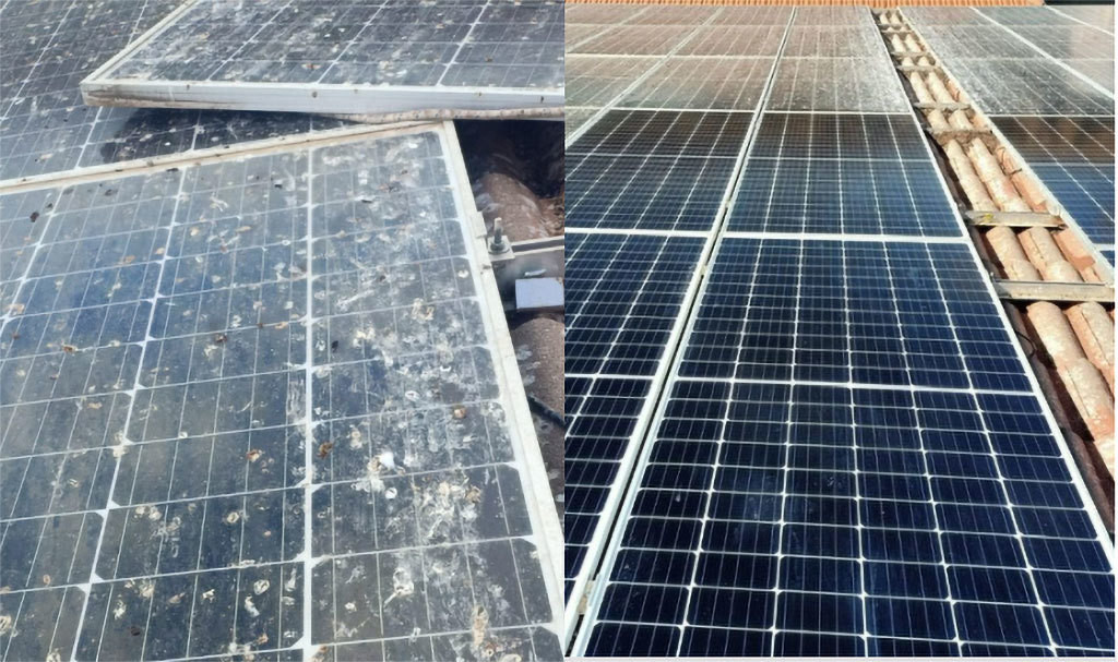 Mantenimiento de paneles solares en instalación industrial en Gipuzkoa